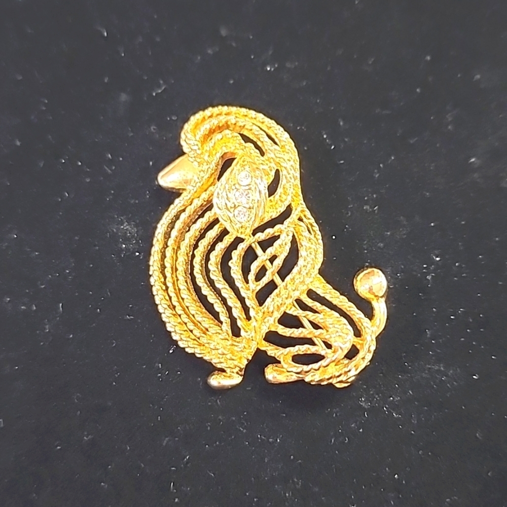 Poodle Brooch Branded New View